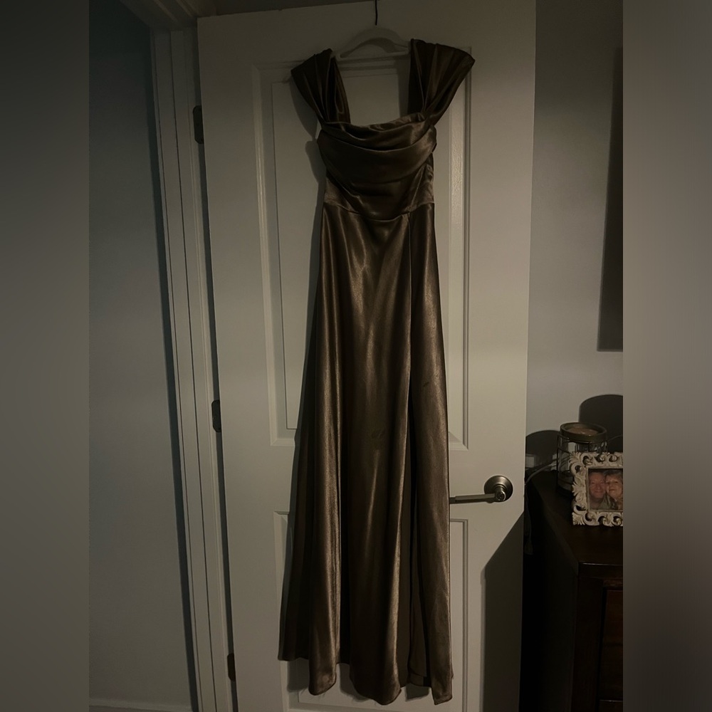 Birdy Grey Satin Mocha Convertible Dress - Picture 7 of 7
